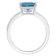 10x8mm Emerald Cut Sky Blue Topaz and 1/10 ctw Diamond Rhodium Over
Sterling Silver Ring