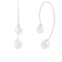 7.5-8mm White Cultured Freshwater Pearl Rhodium Over Sterling Silver Earrings