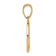 14K Yellow Gold with White Rhodium Ocean and Palm Tree Round Pendant
