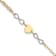14K Two-tone Gold Polished Infinity and Heart Bracelet
