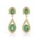 Emerald and Diamond 18K Gold Over Sterling Silver Earrings 2.90ctw