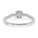 Rhodium Over 14K Gold Petite Rope Edge Cushion Diamond Ring 0.24ctw