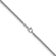 Rhodium Over Sterling Silver 2.7mm Box 24 Inch Chain