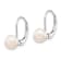 Rhodium Over 14K White Gold 6-7mm Round White Akoya Cultured Pearl
Leverback Earrings