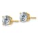 14K Yellow Gold 1.75ct. 6.0mm Round G H I True Light Moissanite Earrings