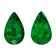 Emerald 8x5mm Pear Shape Matched Pair 1.53ctw