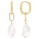 Freshwater Pearl Drop Earrings 11mm In 14K Gold Over Sterling Silver