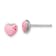 Sterling Silver and Pink Enamel Heart Children's Post Earrings
