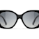 Chanel Black Square Frame with Black Heart / Gray Lenses Sunglasses