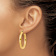 14k Yellow Gold 1 3/8" Polished Tube Hoop Earrings