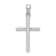Rhodium Over 14K White Gold Polished Cylinder Cross Charm Pendant