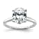 Rhodium Over 14K White Gold 3 ct. G H I True Light Oval Moissanite
Solitaire Ring