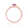 Red Ruby with Moissanite Accents 14K Rose Gold Over Sterling Silver
Solitaire Ring