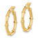 14k Yellow Gold 13/16" Polished and Fancy Hoop Earrings