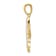 14k Yellow Gold Enameled White Daisy Flower Pendant