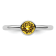 Sterling Silver Stackable Expressions High 5mm Yellow Crystal Ring