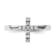 Sterling Silver Stackable Expressions Cross Diamond Ring 0.105ctw