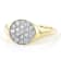 White Lab-Grown Diamond 14kt Yellow Gold Signet Ring 0.50ctw