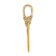 14k Yellow Gold 3D and Textured Arrowhead Charm