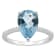 12x8mm Pear Shape Sky Blue Topaz and 1/10 ctw Diamond Rhodium Over
Sterling Silver Ring