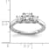 Rhodium Over 14K White Gold Lab Grown Diamond SI1/SI2, G H I, 3-Stone
Engagement Ring