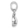 Rhodium Over Sterling Silver Polished Whale Pendant