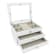 Mele and Co Large Lili Glass Top Wooden Jewelry Box