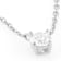 Elegant Lab-Grown Diamond Solitaire Pendant Necklace In Sterling Silver