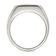 Stainless Steel Polished with Black Enamel Signet Ring