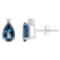 8x5mm Pear Shape London Blue Topaz with Diamond Accents 14k White Gold
Stud Earrings