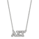 Rhodium Over Sterling Silver LogoArt Alpha Sigma Tau Medium Pendant Necklace
