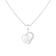 7-7.5mm Button White Cultured Freshwater Pearl and CZ Rhodium Over
Sterling Silver Pendant
