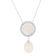 Cultured Pearl, Mother of Pearl and CZ Necklace in Sterling Silver