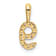 14K Yellow Gold Diamond Number 9 Pendant