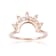 White Sapphire 14K Rose Gold Over Sterling Silver Crown Design Ring
Guard, 0.10ctw