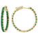 Emerald Inside-Out Hoop Earrings In 18K Gold Over Sterling Silver 3.78ctw