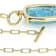 Turquoise Rectangular Cushion Pendant On Paperclip Chain In 18K Gold
Over Sterling Silver