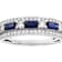 Polished Lab-Created Sapphire And Lab-Grown Diamond Band Ring In
Sterling Silver