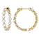 CZ Inside-Out Hoop Earrings In 14K Gold Over Brass 9.25ctw