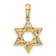 14k Yellow Gold Polished Cubic Zirconia Star of David Pendant