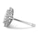 Rhodium Over Sterling Silver Lab Created Opal and Cubic Zirconia Oval
Halo Ring