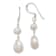Sterling Silver Polished White Freshwater Cultured Pearl Dangle Earrings
