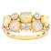 Multi-Color Opal And White Zircon Ring In 18K Gold Over Sterling Silver 1.21ctw
