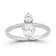 Rachel Zoe CZ Two-Stone Ring in Rhodium Over Sterling Silver