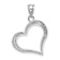 Rhodium Over 14k White Gold Polished Open Heart Pendant