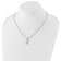 Rhodium Over Sterling Silver White Ice Diamond Anchor Necklace