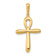 14k Yellow Gold Polished Ankh Cross Pendant