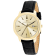 Christian Van Sant Women's Octave Slim Yellow Dial, Yellow Bezel, Black
Leather Strap Watch