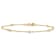 14K Yellow Gold CZ Polished with 1-inch Extension Anklet
