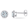 Aquamarine and Diamond 10K White Gold Earrings 0.87ctw
